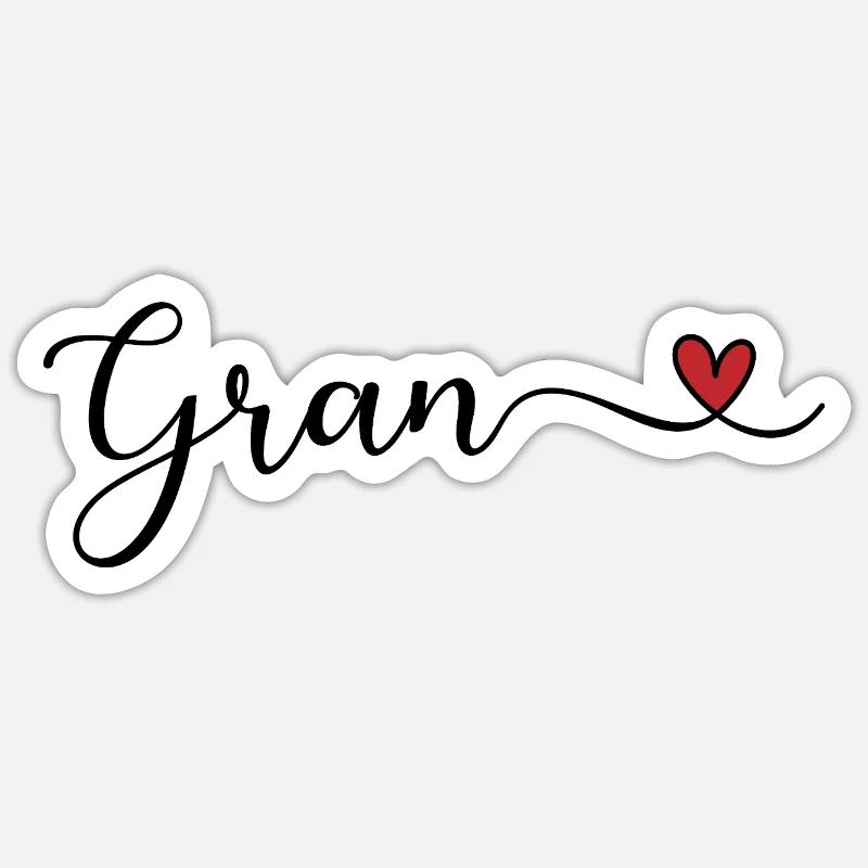 Gran - Sticker size S (10 x 10 cm) - white matte