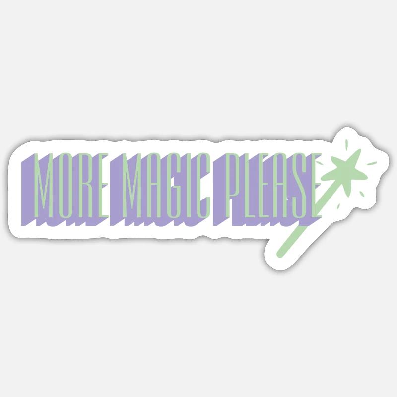 More Magic Please Wand Art Sticker size S (10 x 10 cm)