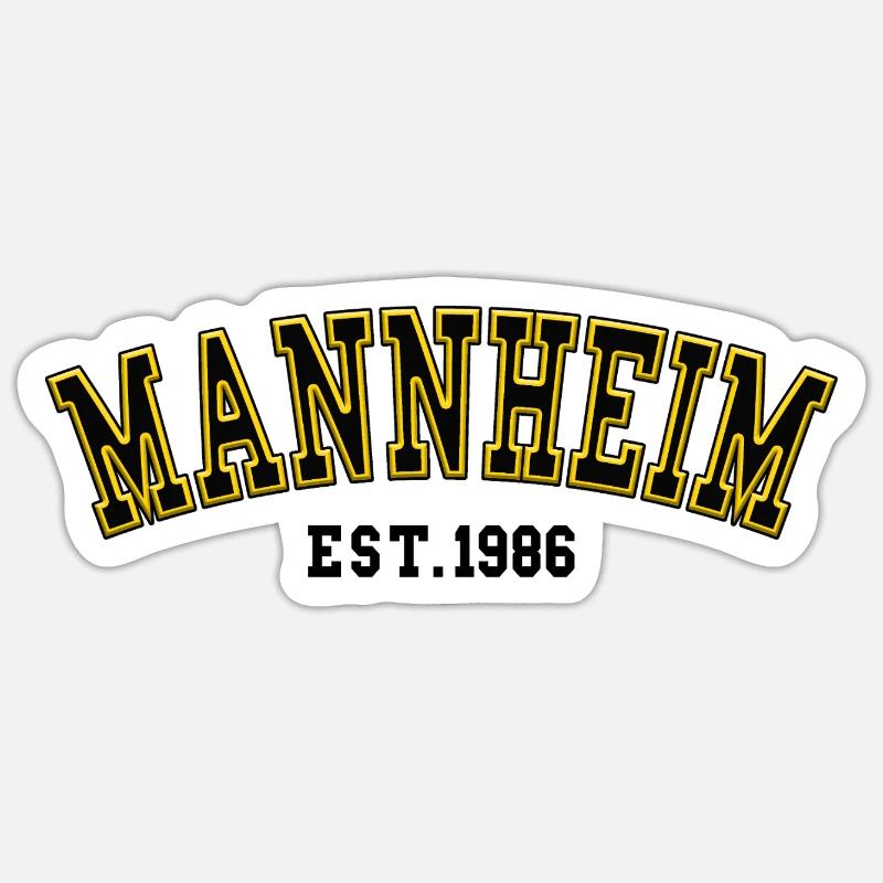 Fondation de Mannheim en 1986 - Sticker taille S (10 x 10 cm) - blanc mat