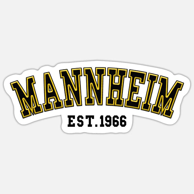 Fondée à Mannheim en 1966 - Sticker taille S (10 x 10 cm) - blanc mat