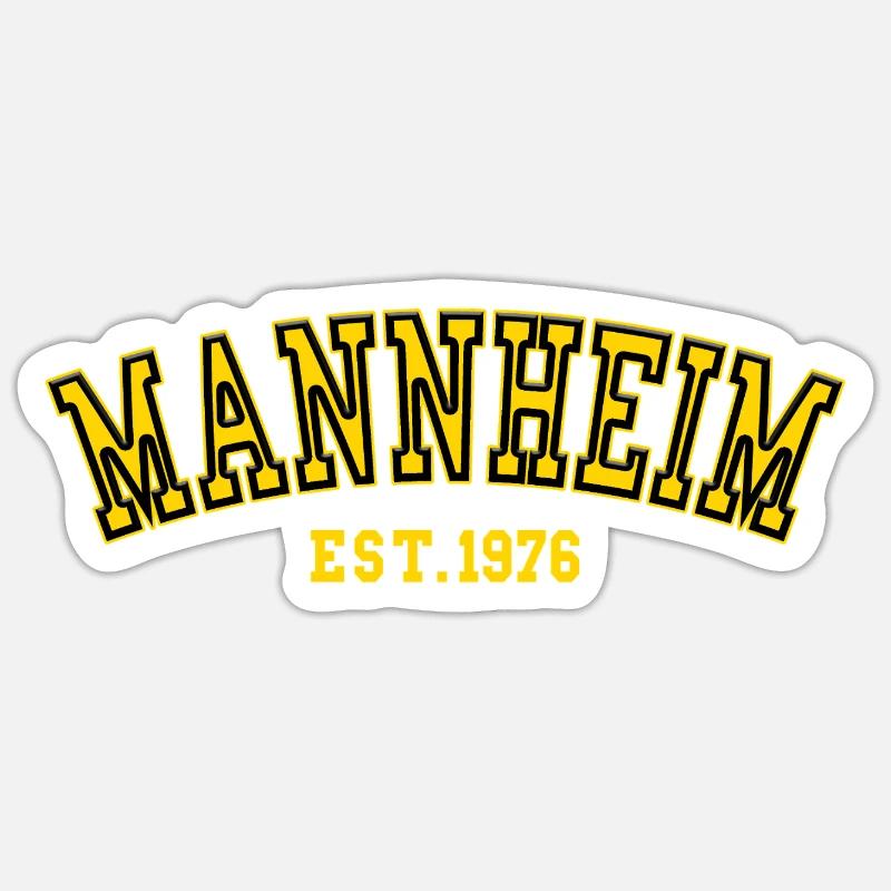 Mannheim Est. 1976 - Sticker size S (10 x 10 cm) - white matte