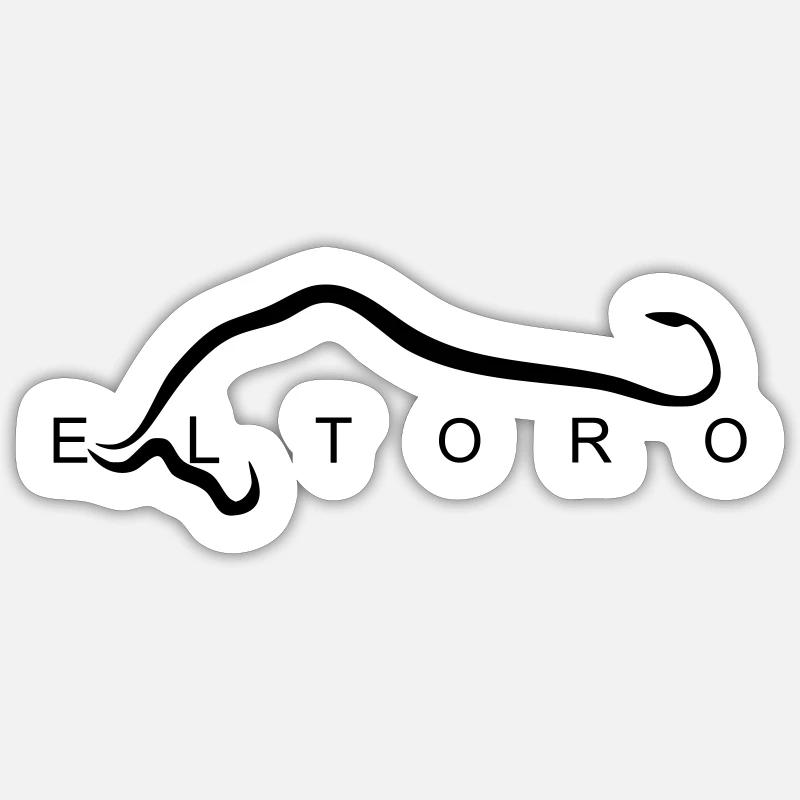 El_Toro - Sticker Größe S (10 x 10 cm) - Mattweiß