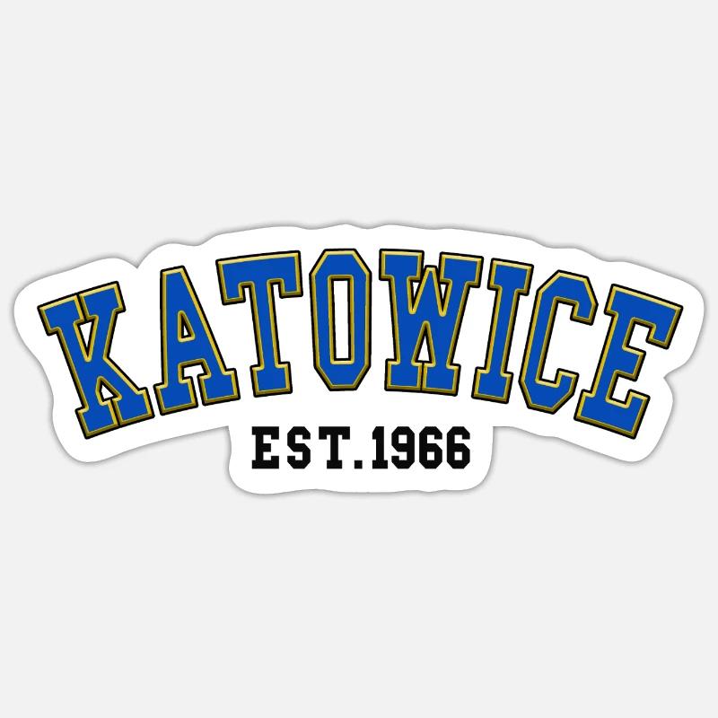 Katowice Est. 1966 - Sticker size S (10 x 10 cm) - white matte
