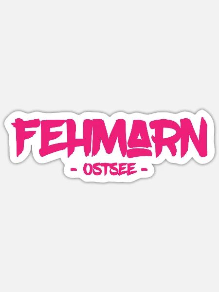 Fehmarn - Ostsee - Insel - Strand - Sommer - Sonne - Sticker Größe S (10 x 10 cm) - Mattweiß