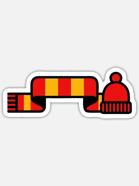Fanschal Muetze Stadion Logo - Sticker Größe S (10 x 10 cm) - Mattweiß