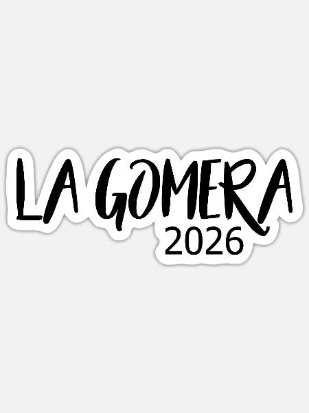 La_Gomera_2026 - Sticker Größe S (10 x 10 cm) - Mattweiß