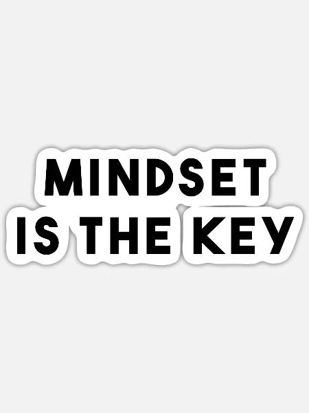 Mindset Key - Sticker Größe S (10 x 10 cm) - Mattweiß