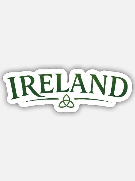 Ireland - Irland - irisch - Dublin - Ire - Sticker Größe S (10 x 10 cm) - Mattweiß