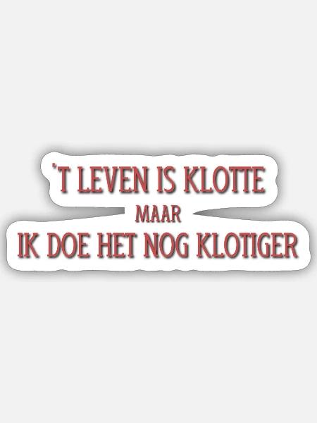 Antwerpse_Dialect_t-Hemd - Sticker Größe S (10 x 10 cm) - Mattweiß