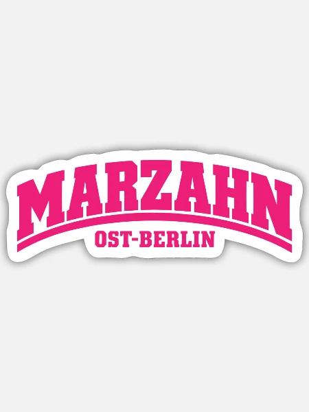 Marzahn - Ost-Berlin - Bezirk - Deutschland - Sticker Größe S (10 x 10 cm) - Mattweiß
