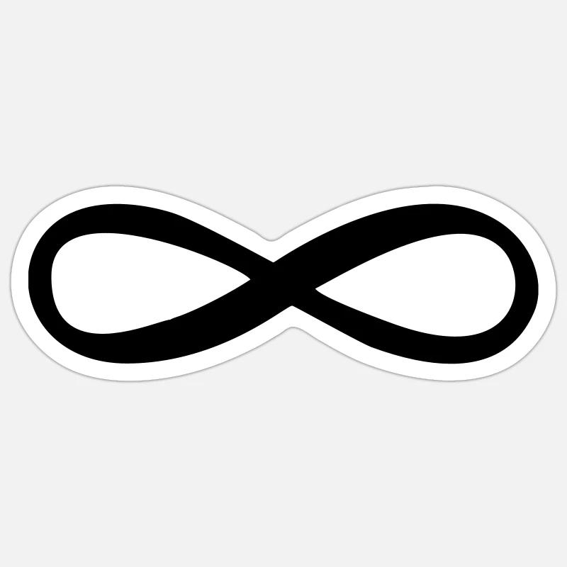 Lemniscate | lying eight - Sticker size S (10 x 10 cm) - white matte
