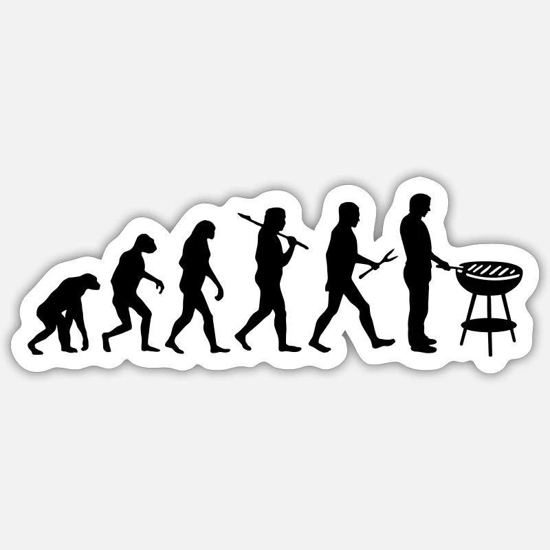 Evolution Mens BBQ Sticker Größe S (10 x 10 cm)