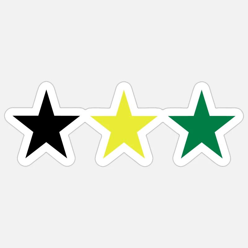 Jamaika - Sticker Größe S (10 x 10 cm) - Mattweiß