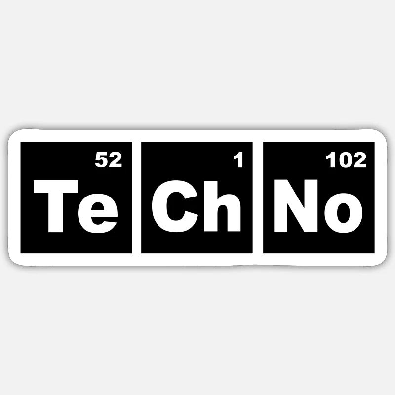 TeChNo - Formel - Sticker Größe S (10 x 10 cm) - Mattweiß