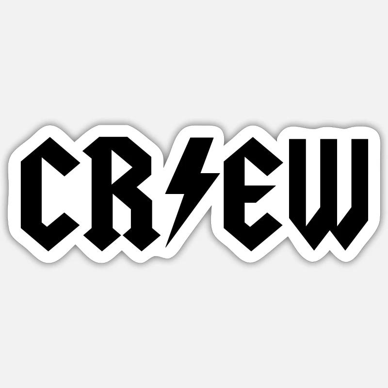 Crew - Sticker Größe S (10 x 10 cm) - Mattweiß