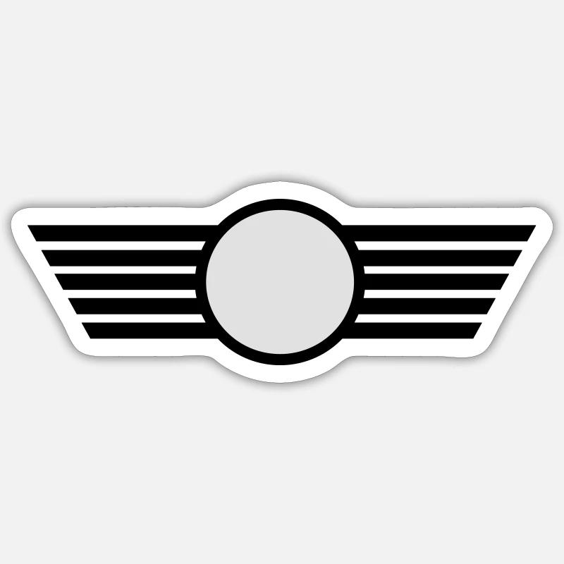Flügel - Sticker taille S (10 x 10 cm) - blanc mat