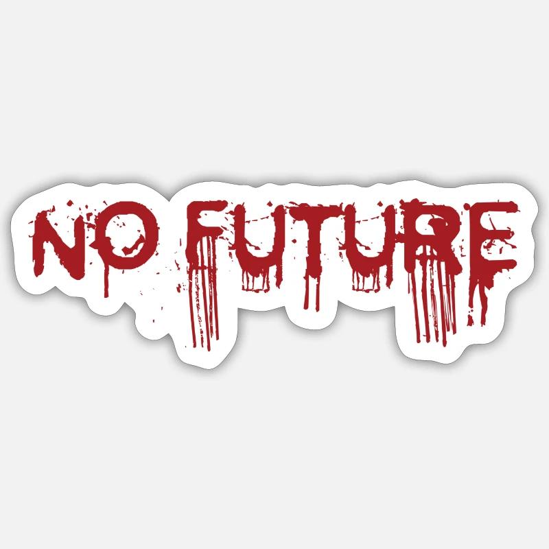 NO FUTURE - Sticker size S (10 x 10 cm) - white matte