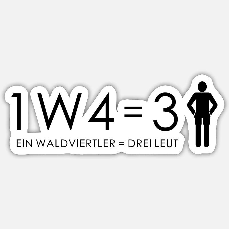 1W4 3L - Sticker Größe S (10 x 10 cm) - Mattweiß