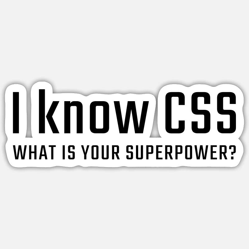 I know CSS Sticker size S (10 x 10 cm)