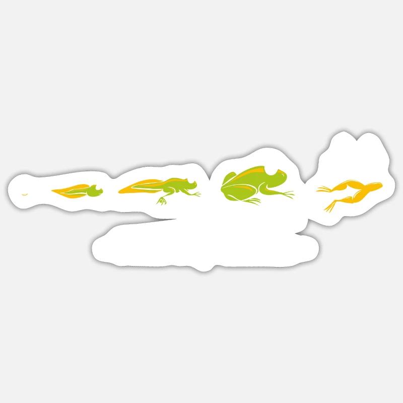 French frog evolution - Sticker size S (10 x 10 cm) - white matte