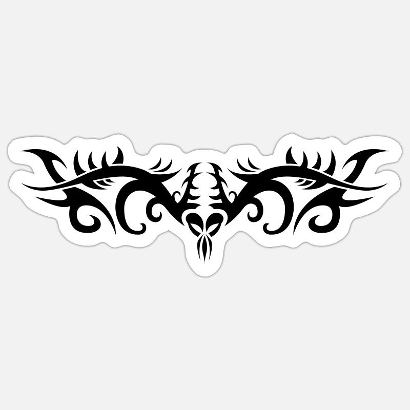 Tribal 4 par Helfspawn - Sticker taille S (10 x 10 cm) - blanc mat