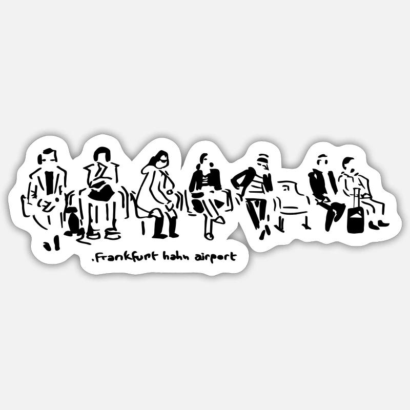 Francfort - Sticker taille S (10 x 10 cm) - blanc mat