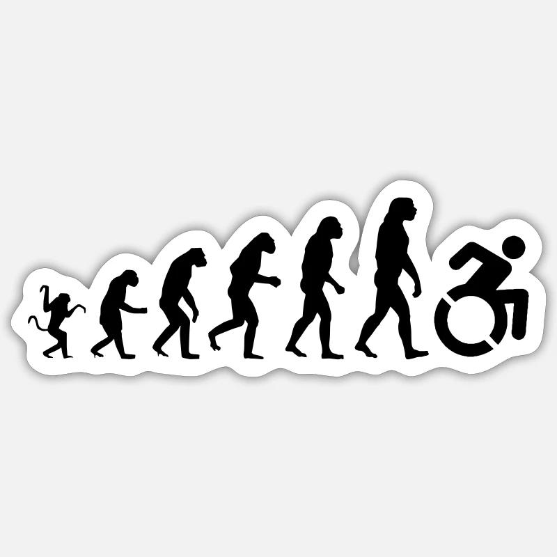 Wheelchair evolution * Sticker size S (10 x 10 cm)