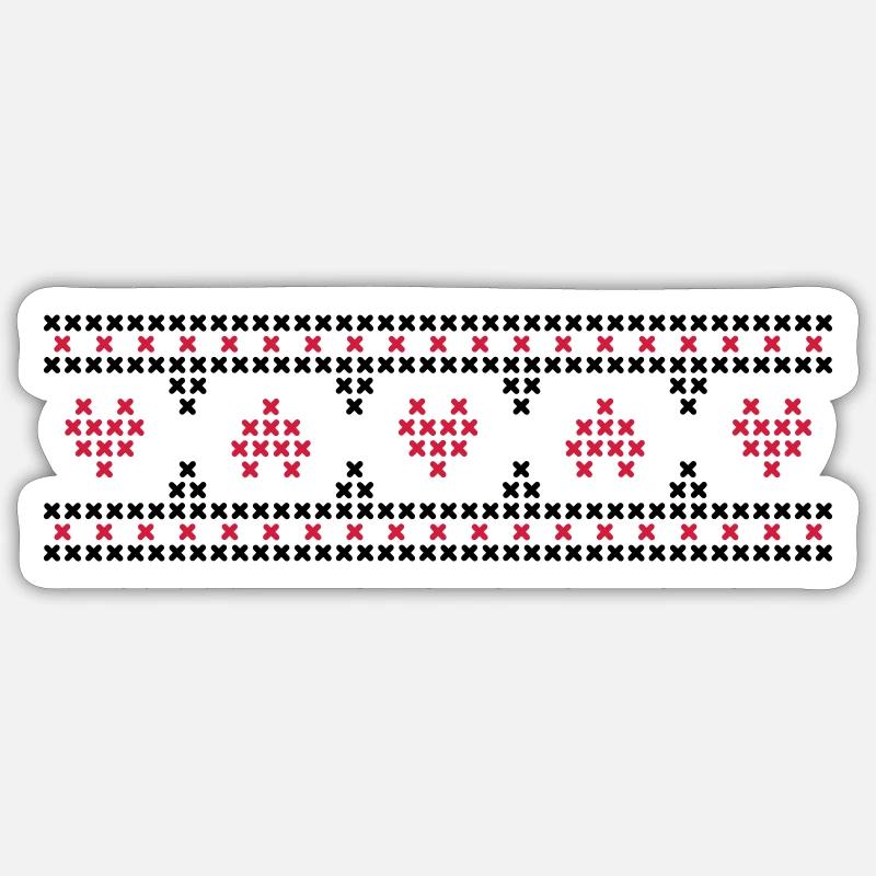 Christmas Hearts - Sticker size S (10 x 10 cm) - white matte