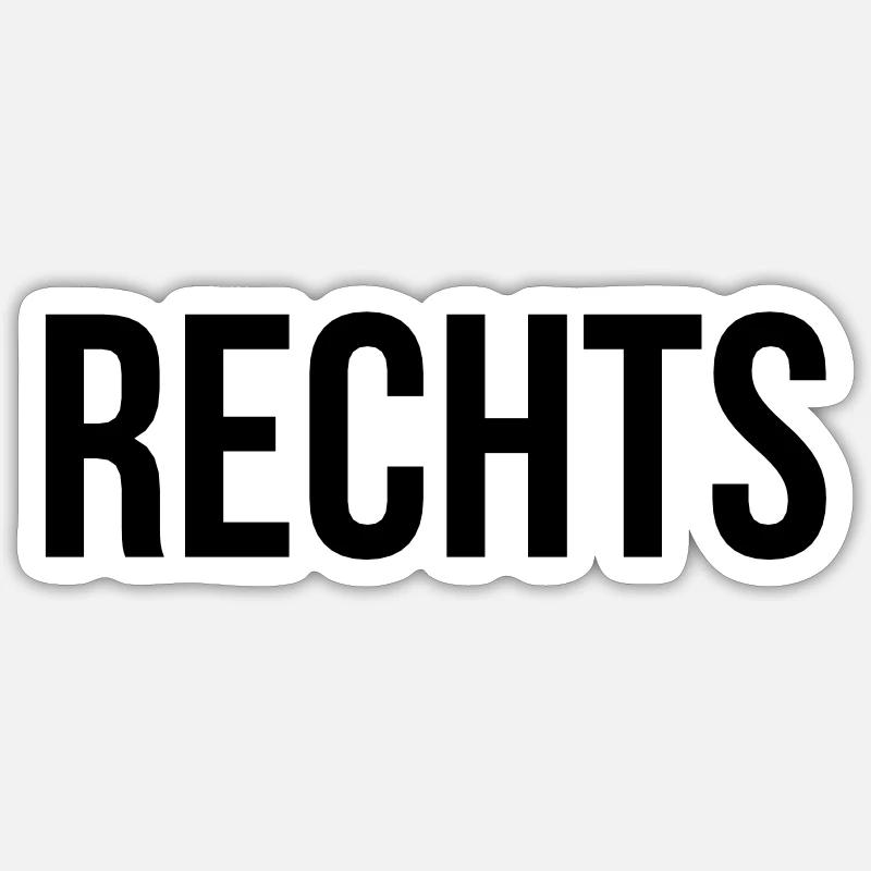 Rechts Sticker Größe S (10 x 10 cm)