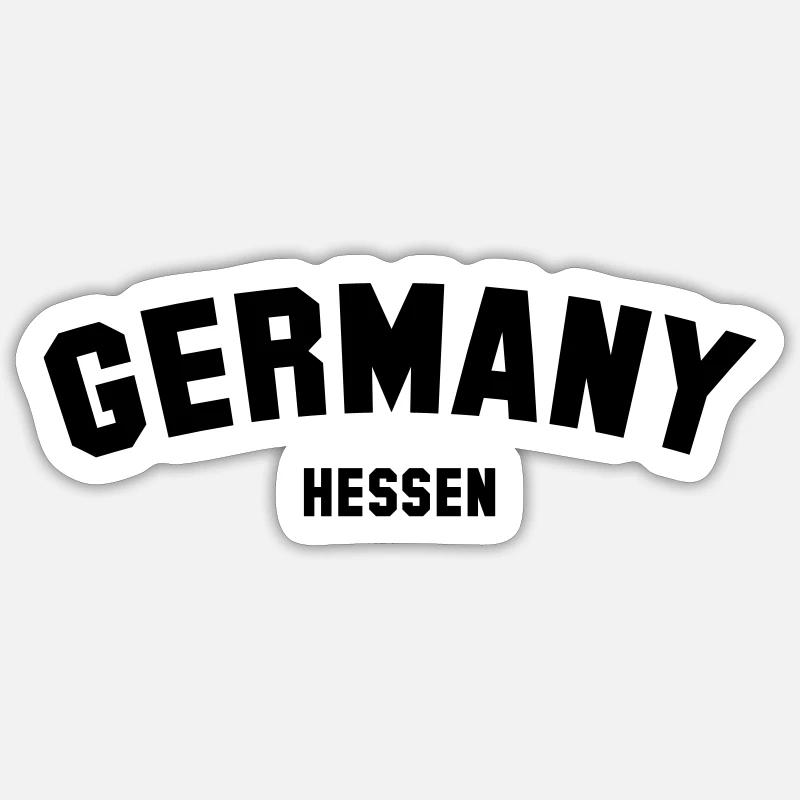 HESSEN - Sticker taille S (10 x 10 cm) - blanc mat