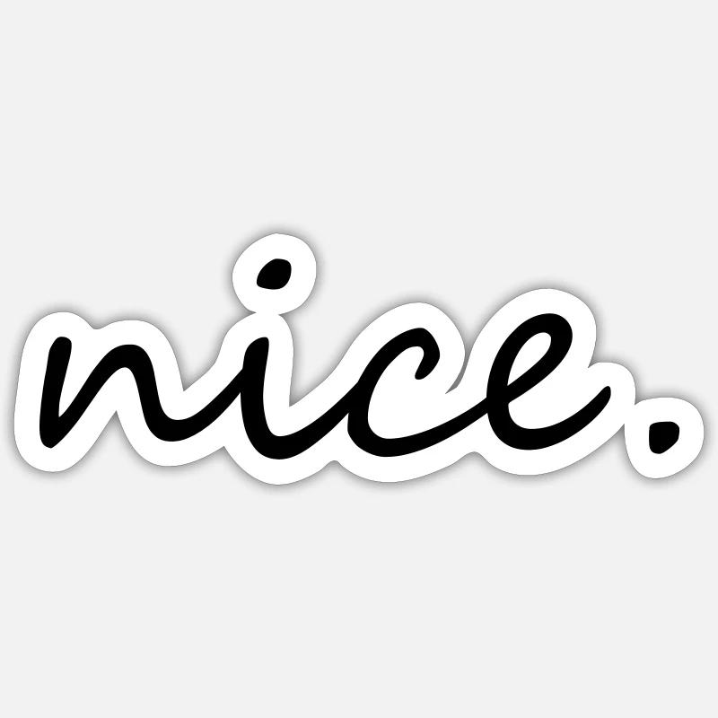 nice - Sticker taille S (10 x 10 cm) - blanc mat