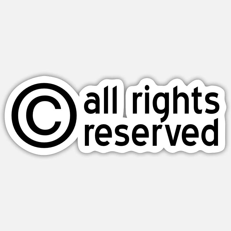 copyright - Sticker Größe S (10 x 10 cm) - Mattweiß