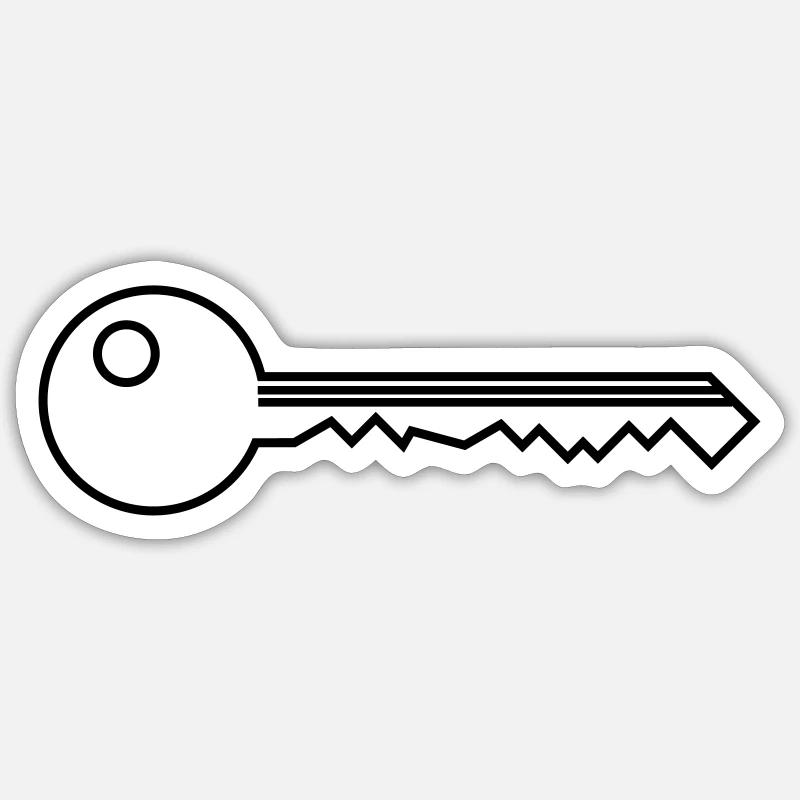 Clés - Sticker taille S (10 x 10 cm) - blanc mat