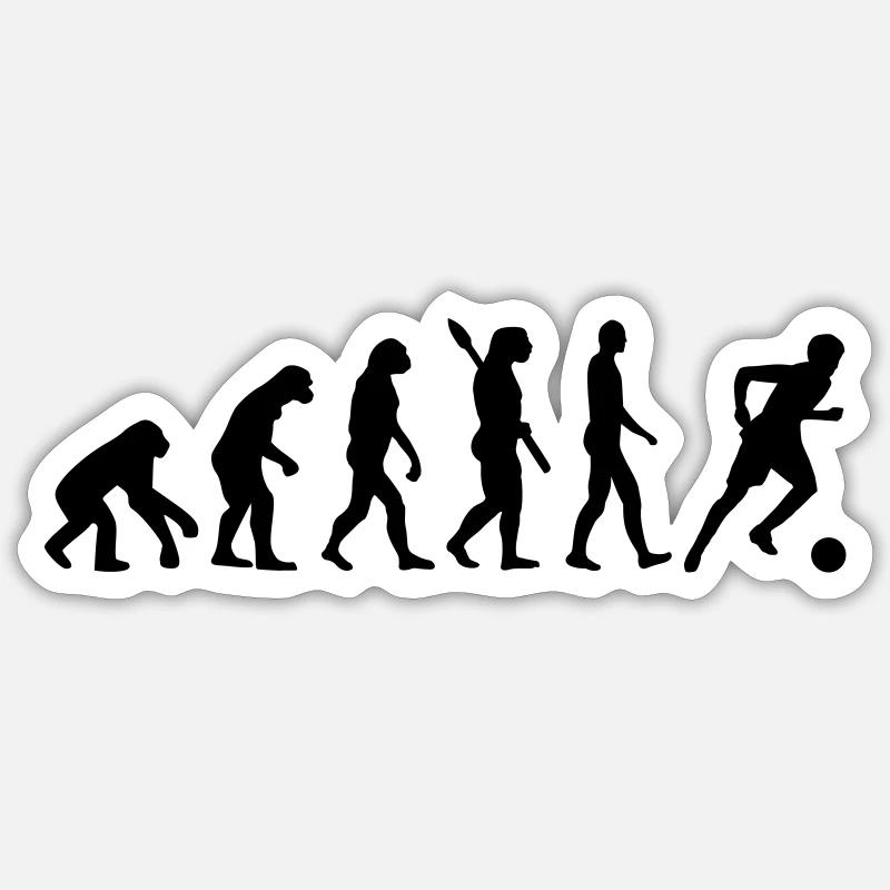Evolution soccer - Sticker size S (10 x 10 cm) - white matte