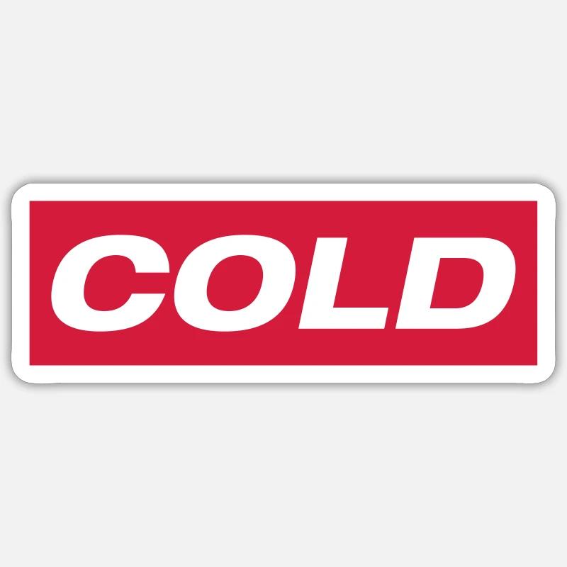 Froid - Sticker taille S (10 x 10 cm) - blanc mat