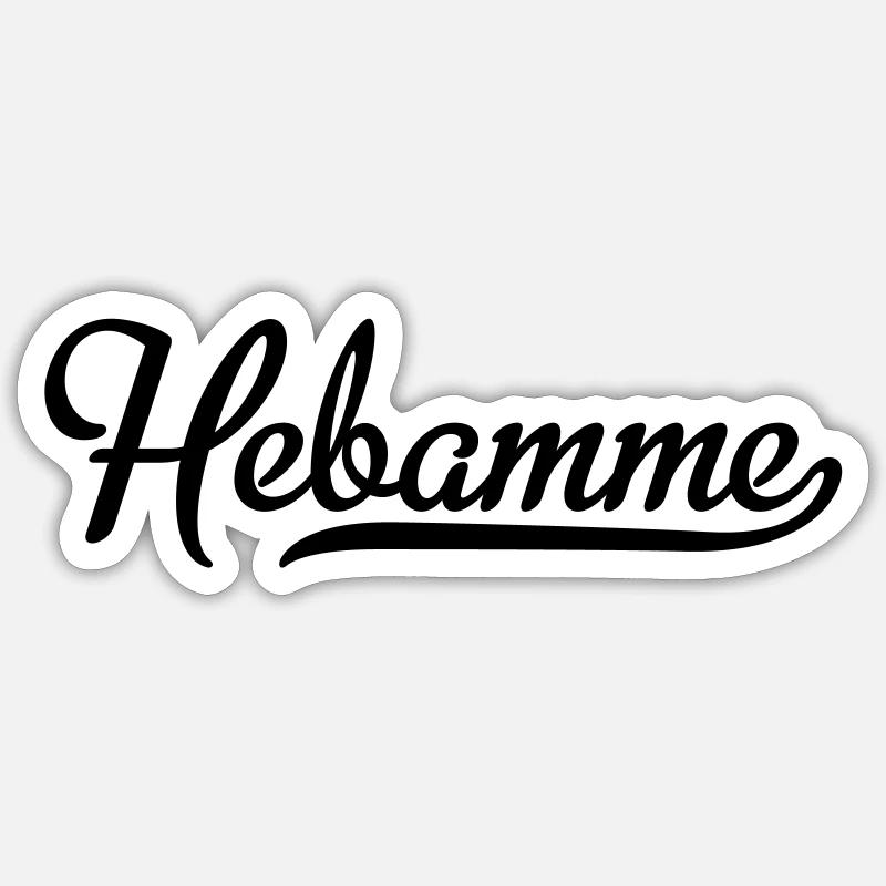 Hebamme - Sticker Größe S (10 x 10 cm) - Mattweiß