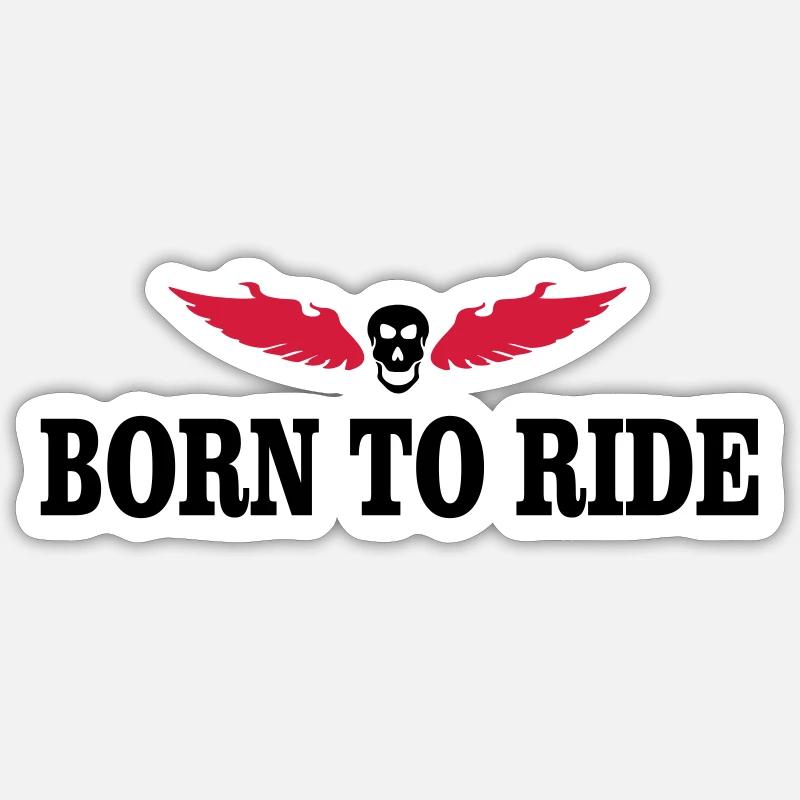 biker - Sticker taille S (10 x 10 cm) - blanc mat