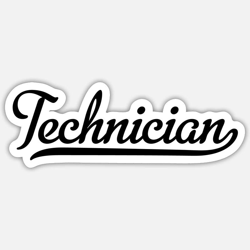 Techniker - Sticker Größe S (10 x 10 cm) - Mattweiß