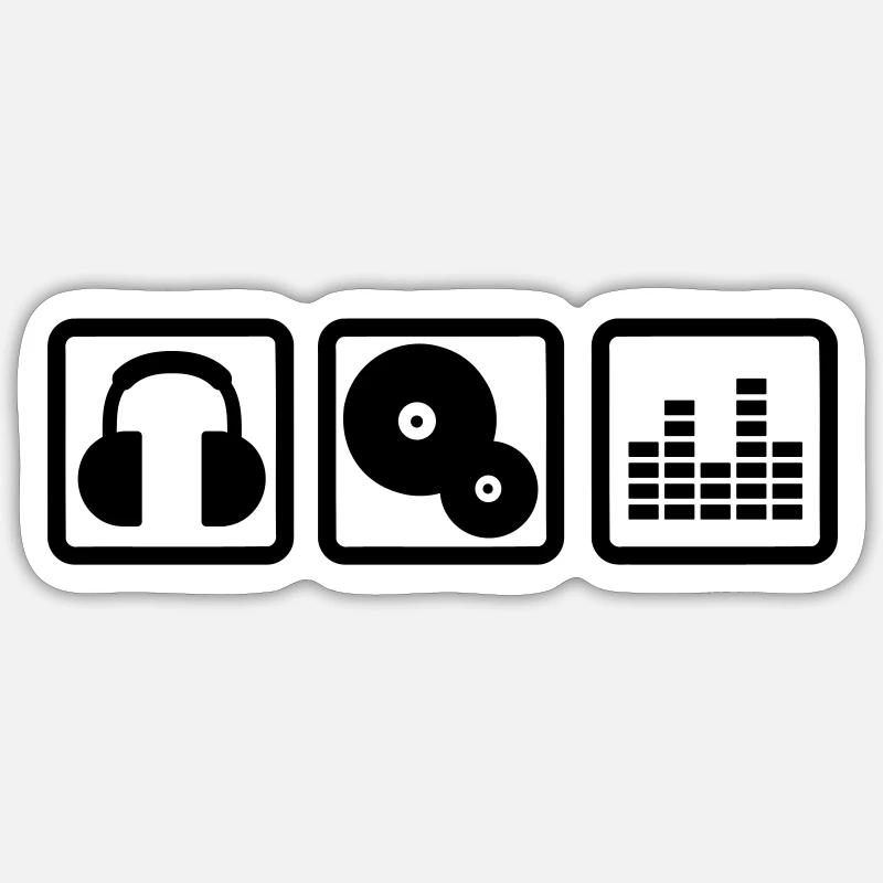 DJ Sticker size S (10 x 10 cm)
