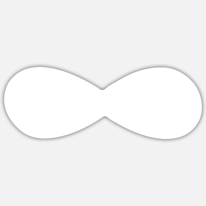 Infinity symbol infinity calligraphy - Sticker size S (10 x 10 cm) - white matte