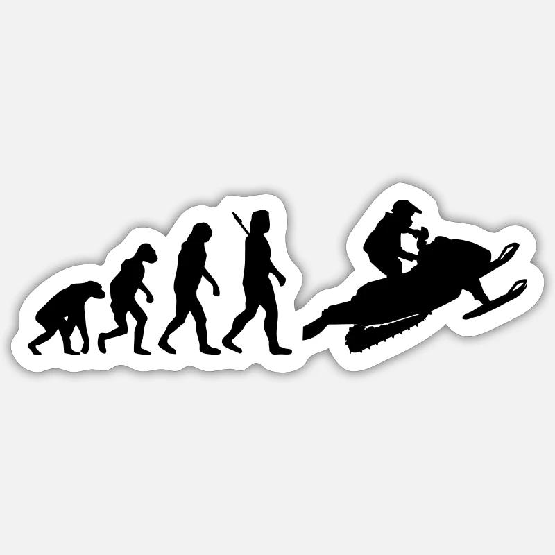 Evolution Snowmobile Sticker Größe S (10 x 10 cm)