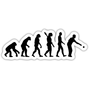 Boule Evolution - Sticker size S (10 x 10 cm) - white matte - Front