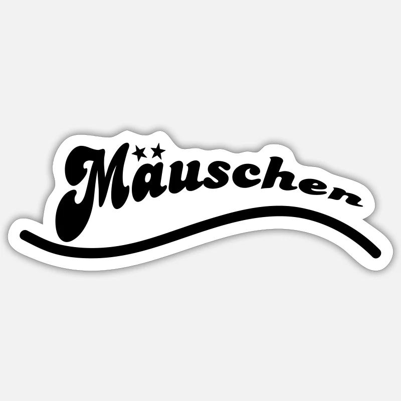 maeuschen - Sticker Größe S (10 x 10 cm) - Mattweiß