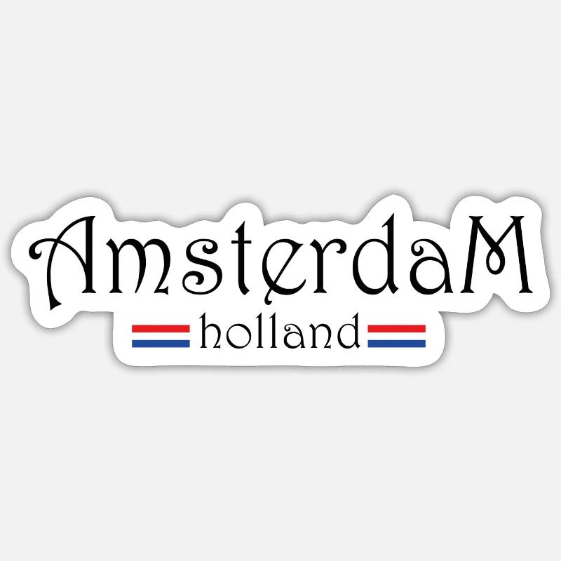 Amsterdam - Sticker size S (10 x 10 cm) - white matte