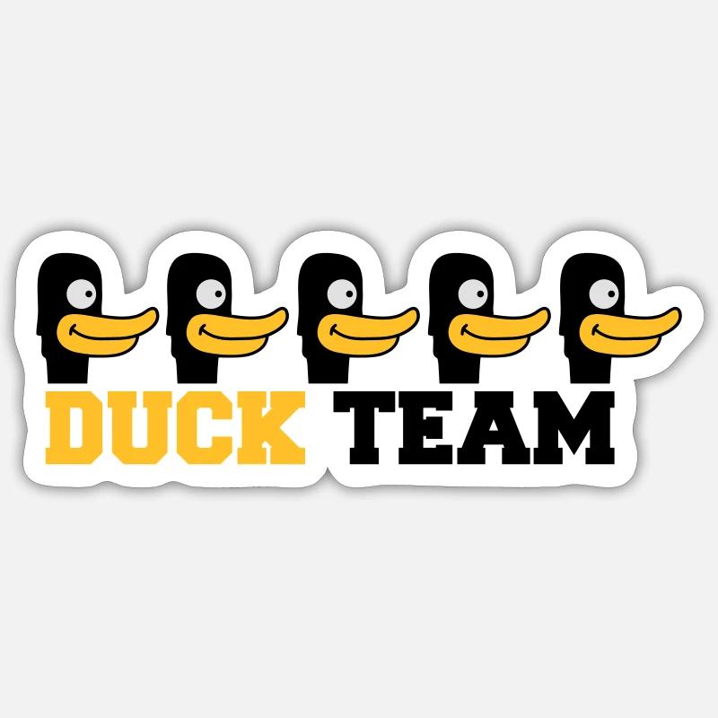 Duck Team - Sticker size S (10 x 10 cm) - white matte
