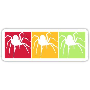 couleurs carrés motif araignée colorée de - Sticker taille S (10 x 10 cm) - blanc mat - Devant