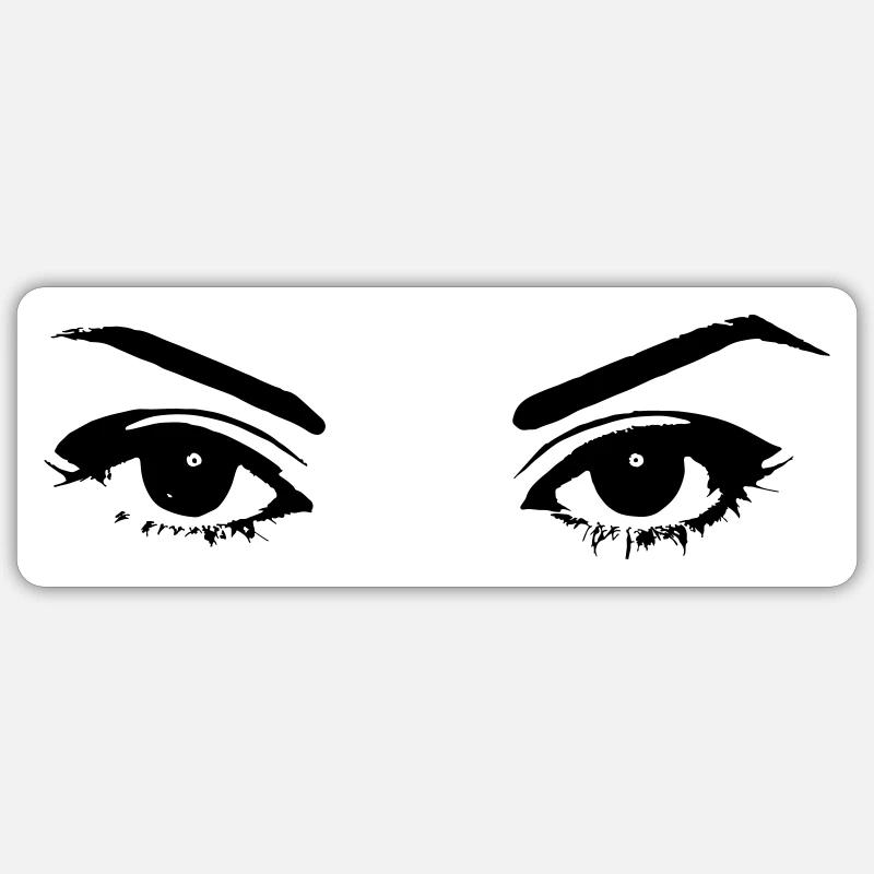 Augen - Sticker Größe S (10 x 10 cm) - Mattweiß
