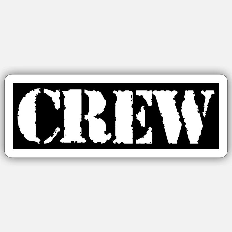 crew design. Sticker size S (10 x 10 cm)