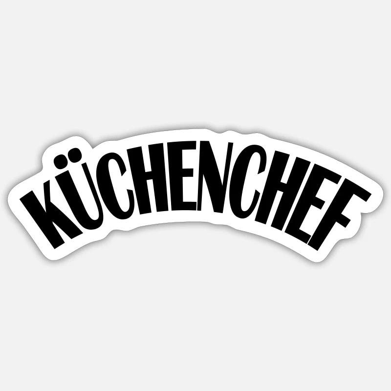 Küchenchef - Sticker Größe S (10 x 10 cm) - Mattweiß