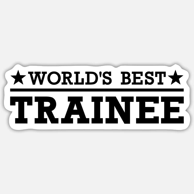 World's Best Trainee - Sticker size S (10 x 10 cm) - white matte
